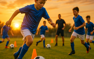 AI - Voetbal training blauw - wit