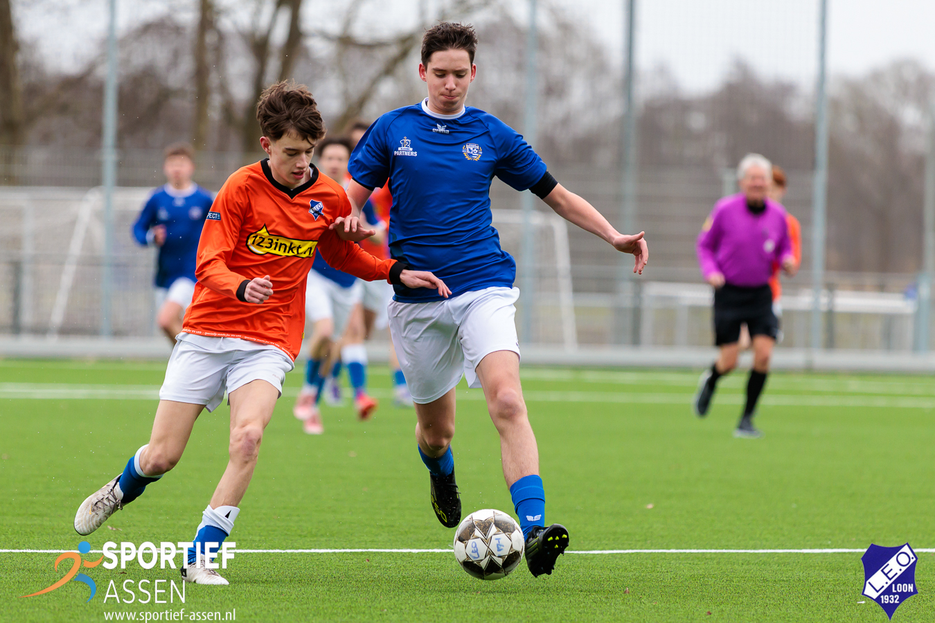 VV LEO JO17-1 vs SC Stadskanaal JO17-2 21 februari 2026 - © Sportief Assen