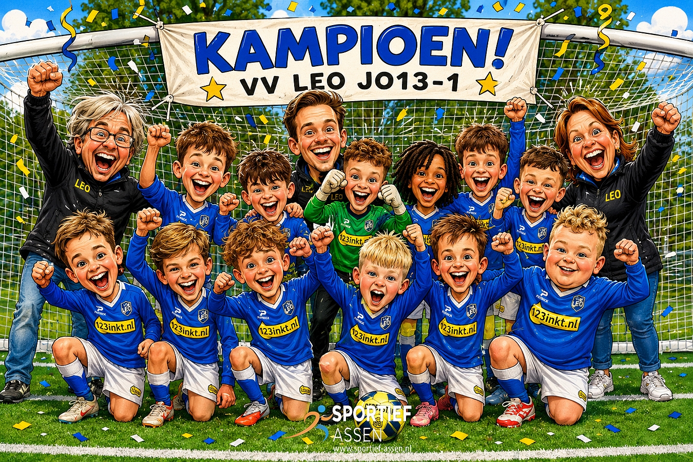 VV LEO JO13-1 kampioen 16 mei 2026 - © Sportief Assen