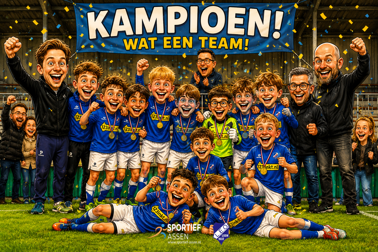 VV LEO JO15-1 kampioen 19 mei 2026 - © Sportief Assen